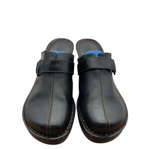 Born Black Leather women‎ mules  size 9